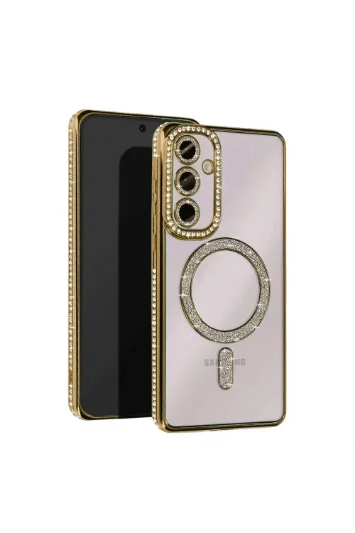 Samsung Galaxy A36 Joke Simli Magneticsafe Kılıf - Gold