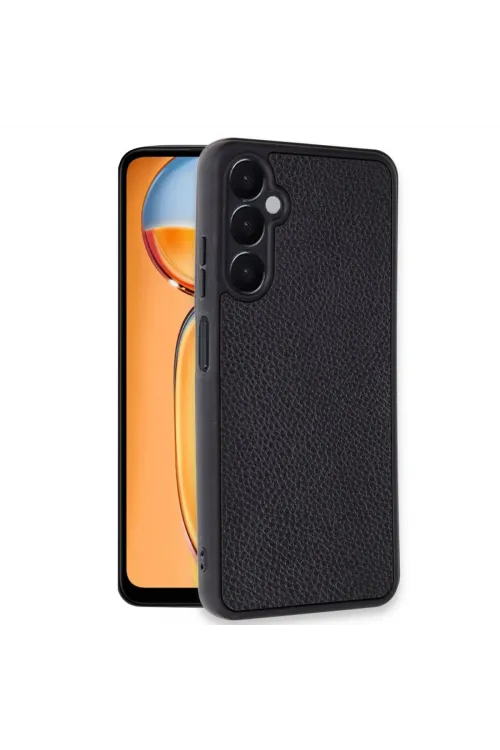 Samsung Galaxy A36 Kılıf Aras Deri Kapak - Siyah