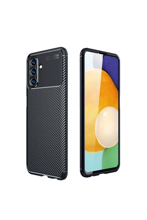 Samsung Galaxy A36 Kılıf Auto Focus Karbon Kapak - Siyah
