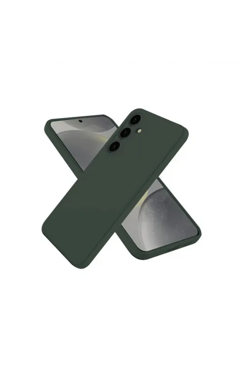 Samsung Galaxy A36 Kılıf First Silikon - Koyu Yeşil