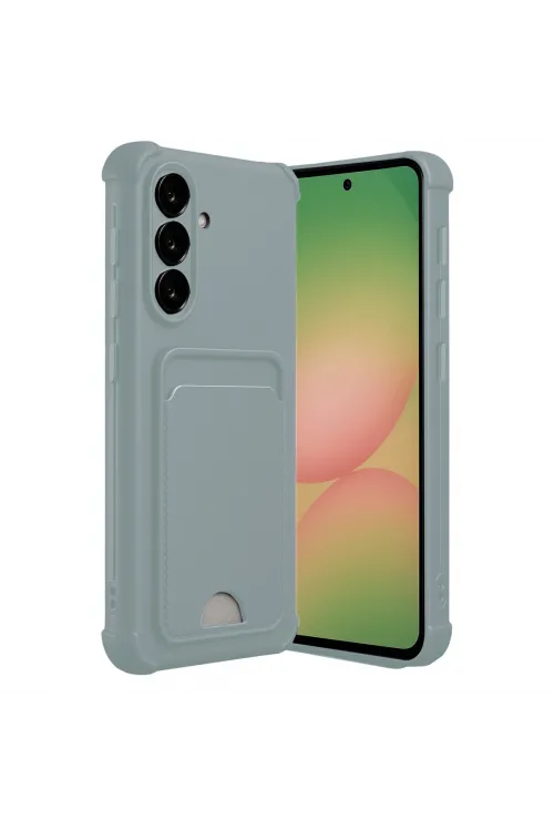 Samsung Galaxy A36 Kılıf Kelvin Kartvizitli Silikon - Açık Yeşil