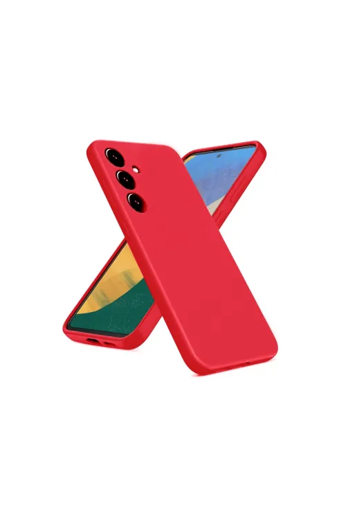 Samsung Galaxy A36 Kılıf Nano İçi Kadife Silikon - Kırmızı