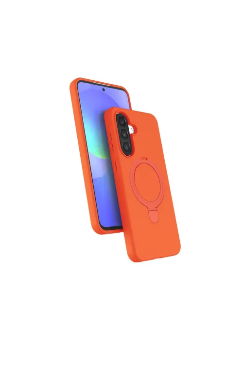 Samsung Galaxy A36 Regal Magsafe Standlı Kapak - Turuncu
