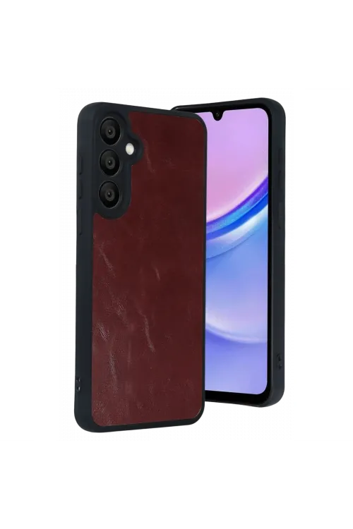 Samsung Galaxy A37 5g Aras Deri Kapak - Bordo