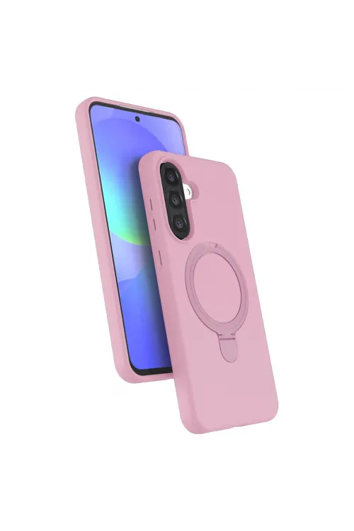 Samsung Galaxy A37 5g Regal Magsafe Standlı Kapak - Açık Pembe