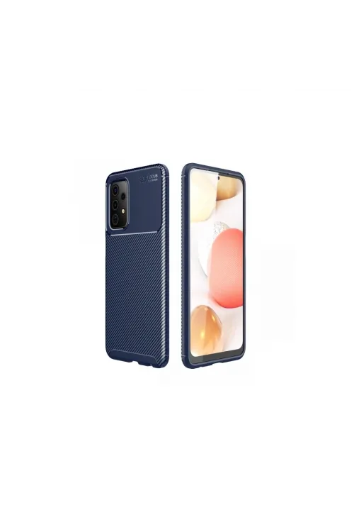 Samsung Galaxy A52 Kılıf Auto Focus Karbon Kapak - Lacivert