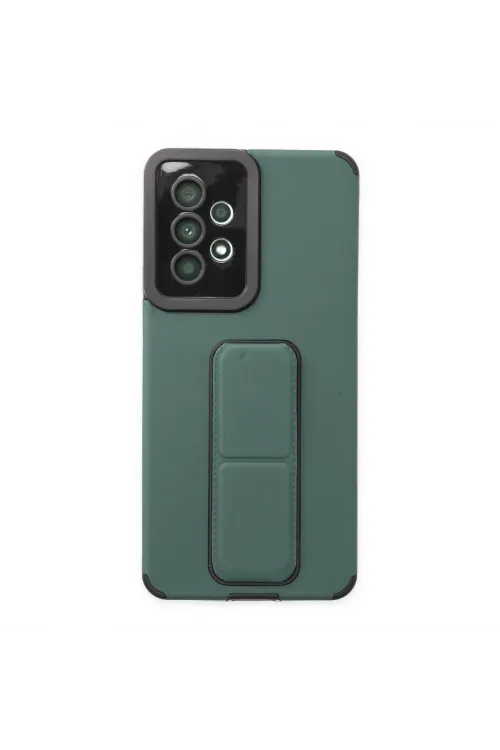 Samsung Galaxy A53 5g Kılıf Mega Standlı Silikon - Yeşil