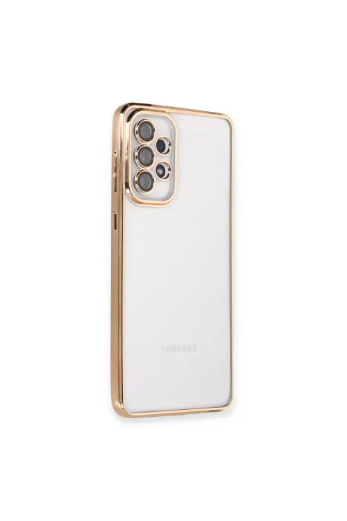 Samsung Galaxy A53 5g Kılıf Razer Lensli Silikon - Gold