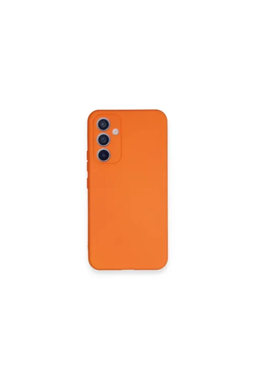 Samsung Galaxy A54 5g Kılıf Nano İçi Kadife Silikon - Turuncu