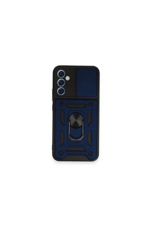 Samsung Galaxy A54 5g Kılıf Pars Lens Yüzüklü Silikon - Lacivert