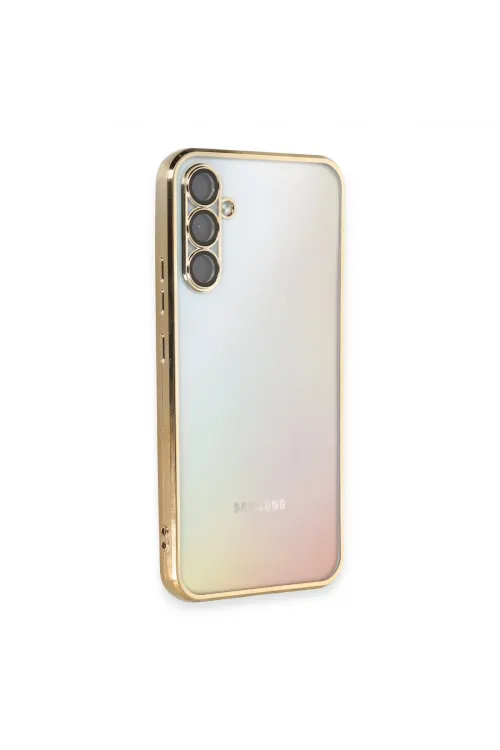 Samsung Galaxy A54 5g Kılıf Razer Lensli Silikon - Gold