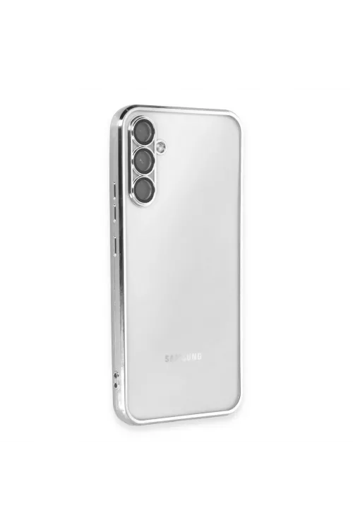 Samsung Galaxy A54 5g Kılıf Razer Lensli Silikon - Gümüş