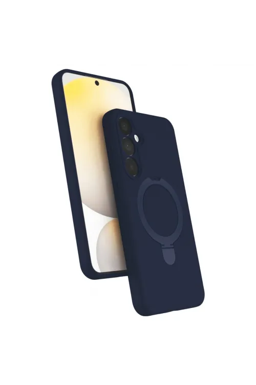 Samsung Galaxy A55 5g Regal Magsafe Standlı Kapak - Lacivert