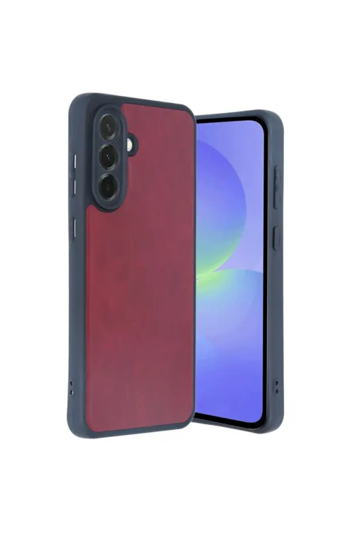 Samsung Galaxy A56 Kılıf Aras Deri Kapak - Bordo