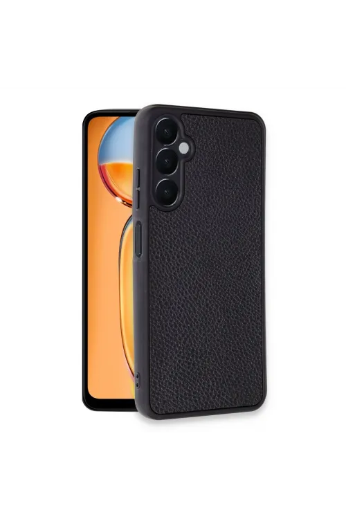 Samsung Galaxy A56 Kılıf Aras Deri Kapak - Siyah