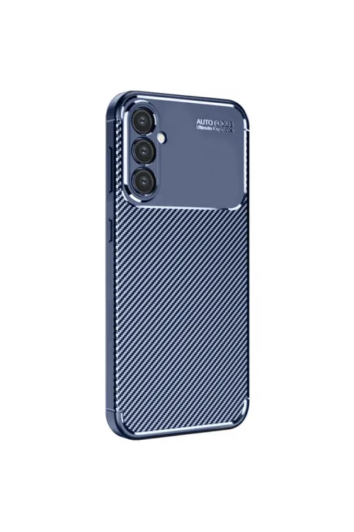 Samsung Galaxy A56 Kılıf Auto Focus Karbon Kapak - Lacivert