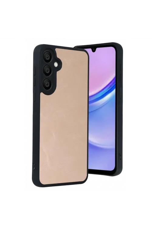 Samsung Galaxy A57 5g Aras Deri Kapak - Pudra