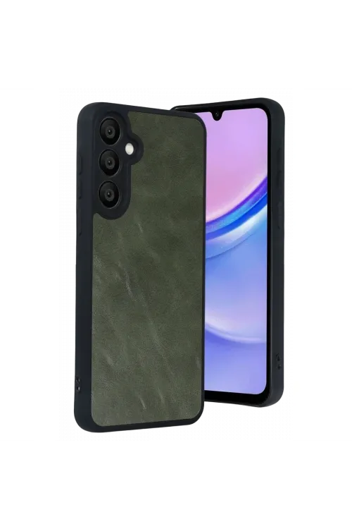 Samsung Galaxy A57 5g Aras Deri Kapak - Yeşil