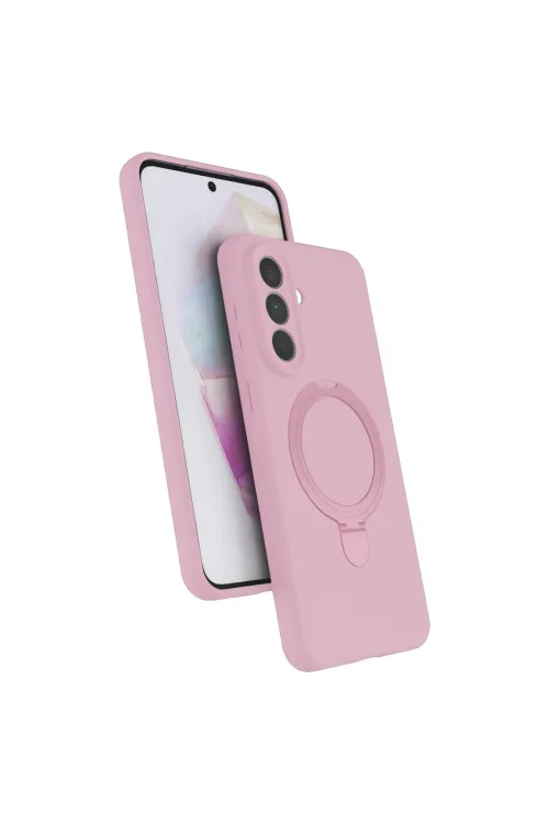 Samsung Galaxy A57 5g Regal Magsafe Standlı Kapak - Açık Pembe