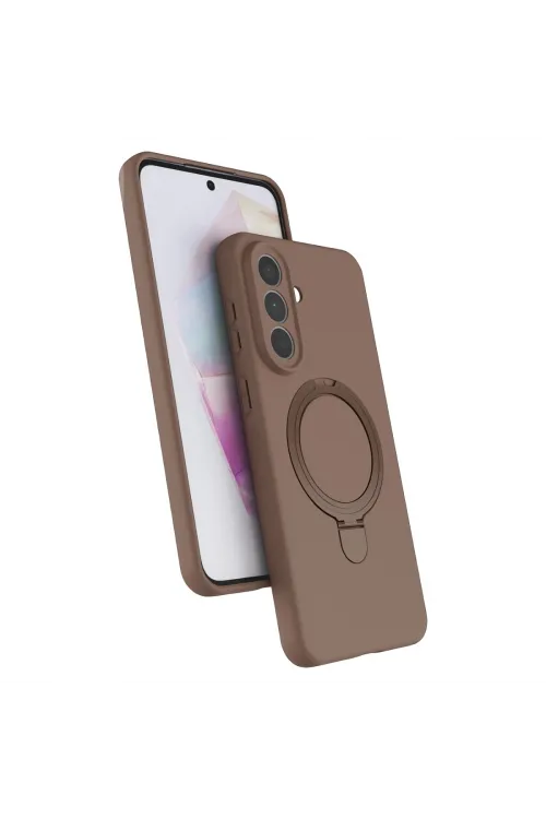 Samsung Galaxy A57 5g Regal Magsafe Standlı Kapak - Çöl Titanyum
