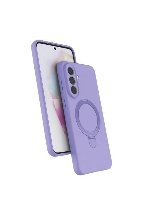 Samsung Galaxy A57 5g Regal Magsafe Standlı Kapak - Lila