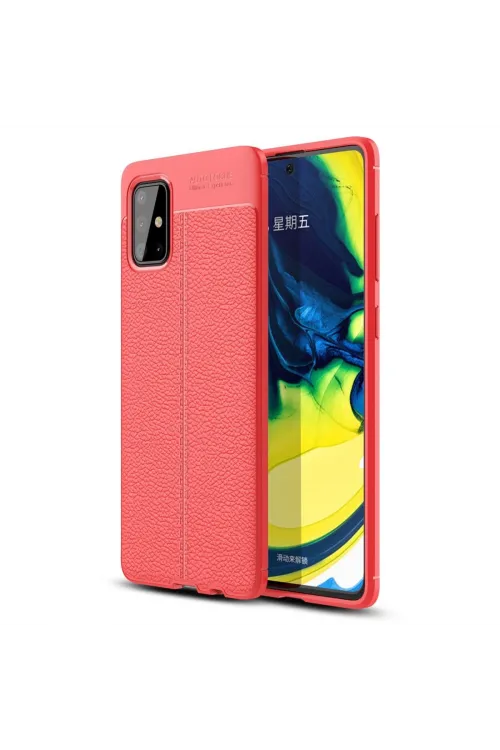 Samsung Galaxy A71 Kılıf Auto Focus Kapak - Kırmızı