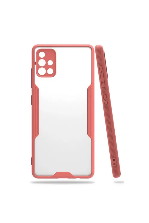Samsung Galaxy A71 Kılıf Platin Silikon - Pembe