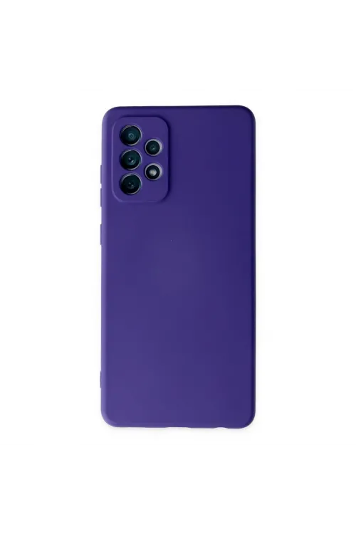 Samsung Galaxy A72 Kılıf Nano İçi Kadife Silikon - Mor
