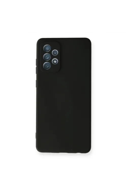 Samsung Galaxy A72 Kılıf Nano İçi Kadife Silikon - Siyah