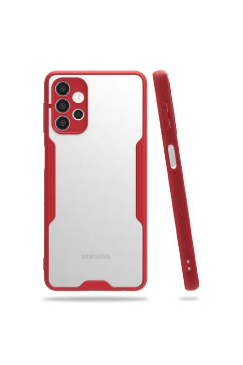 Samsung Galaxy A72 Kılıf Platin Silikon - Kırmızı