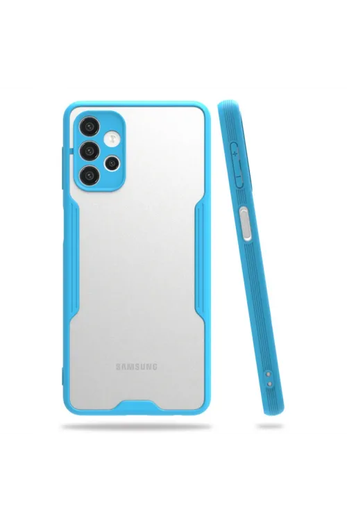 Samsung Galaxy A72 Kılıf Platin Silikon - Mavi