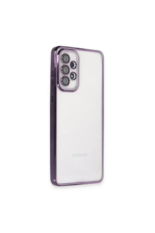 Samsung Galaxy A73 5g Kılıf Razer Lensli Silikon - Mor