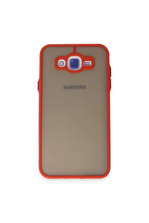 Samsung Galaxy J7 Kılıf Montreal Silikon Kapak - Kırmızı