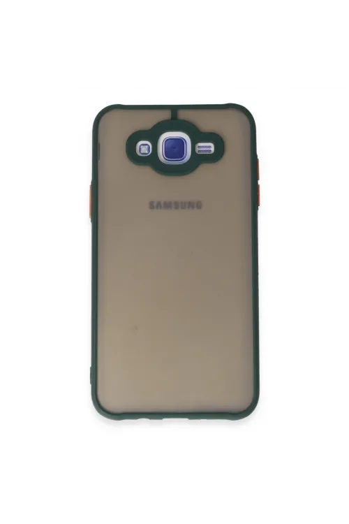 Samsung Galaxy J7 Kılıf Montreal Silikon Kapak - Yeşil