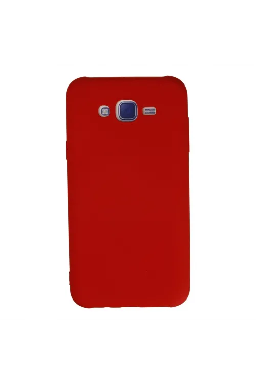 Samsung Galaxy J7 Kılıf Nano İçi Kadife Silikon - Kırmızı