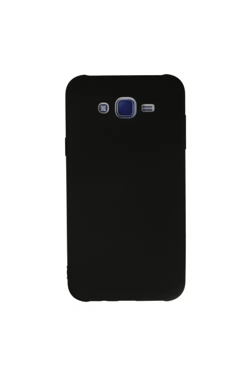 Samsung Galaxy J7 Kılıf Nano İçi Kadife Silikon - Siyah