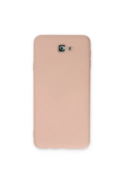 Samsung Galaxy J7 Prime Kılıf Nano İçi Kadife Silikon - Pudra