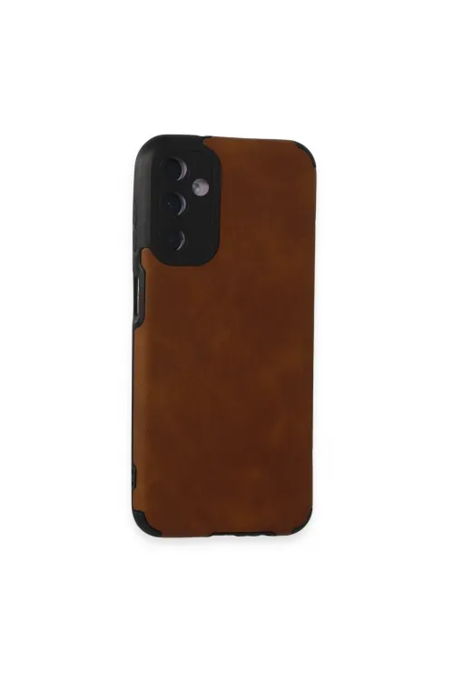 Samsung Galaxy M14 5g Kılıf Loop Deri Silikon - Kahverengi