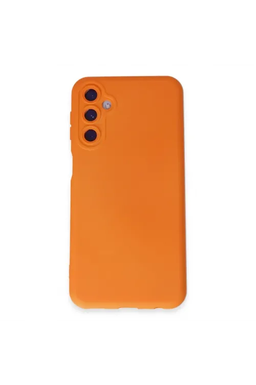 Samsung Galaxy M14 5g Kılıf Nano İçi Kadife Silikon - Turuncu
