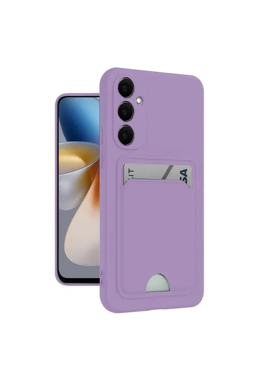 Samsung Galaxy M15 Kelvin Kartvizitli Silikon - Lila