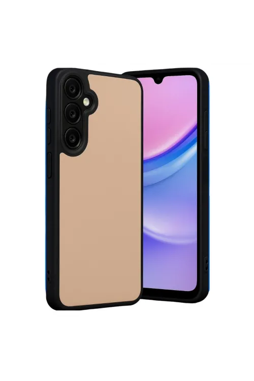 Samsung Galaxy M15 Kılıf Aras Deri Kapak - Pudra
