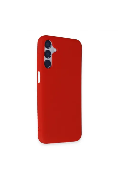 Samsung Galaxy M15 Kılıf First Silikon - Kırmızı