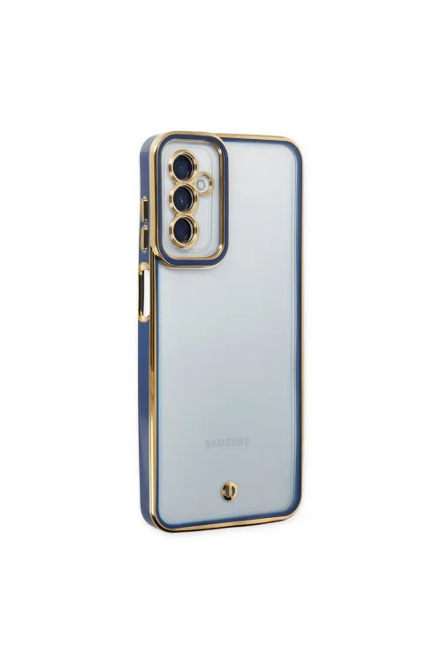 Samsung Galaxy M23 Kılıf Liva Lens Silikon - Mavi