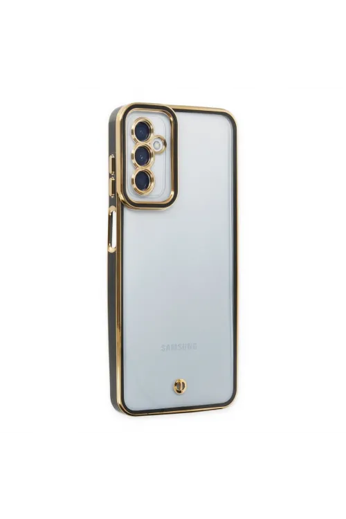 Samsung Galaxy M23 Kılıf Liva Lens Silikon - Siyah