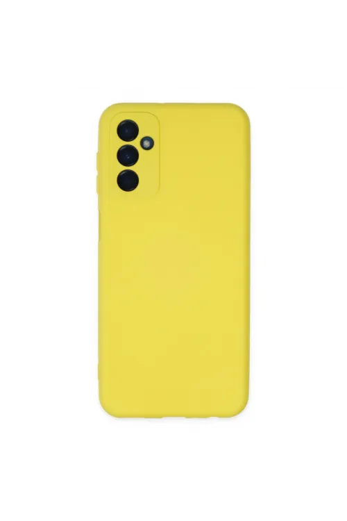 Samsung Galaxy M23 Kılıf Nano İçi Kadife Silikon - Sarı