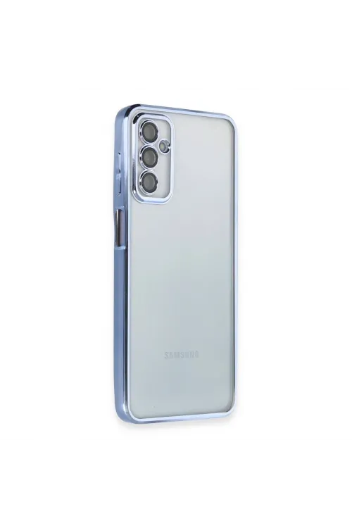 Samsung Galaxy M23 Kılıf Razer Lensli Silikon - Açık Mavi