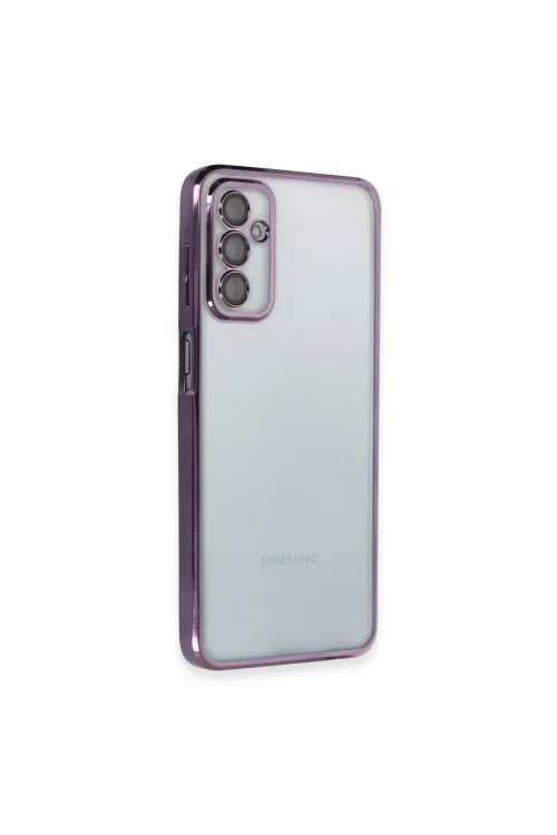 Samsung Galaxy M23 Kılıf Razer Lensli Silikon - Mor