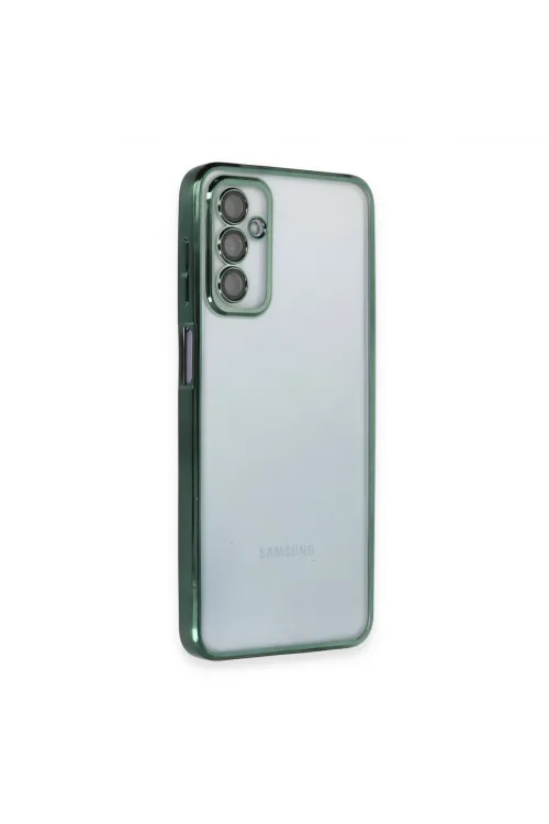 Samsung Galaxy M23 Kılıf Razer Lensli Silikon - Yeşil