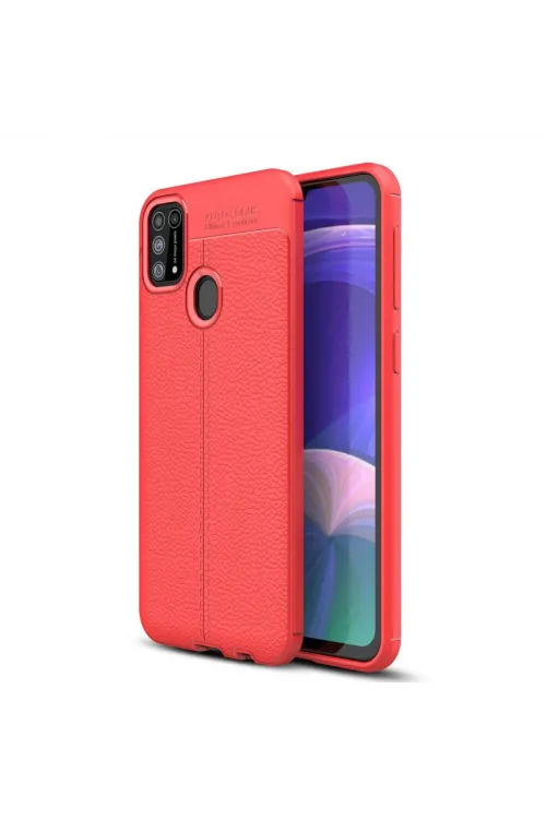 Samsung Galaxy M31 Kılıf Auto Focus Kapak - Kırmızı