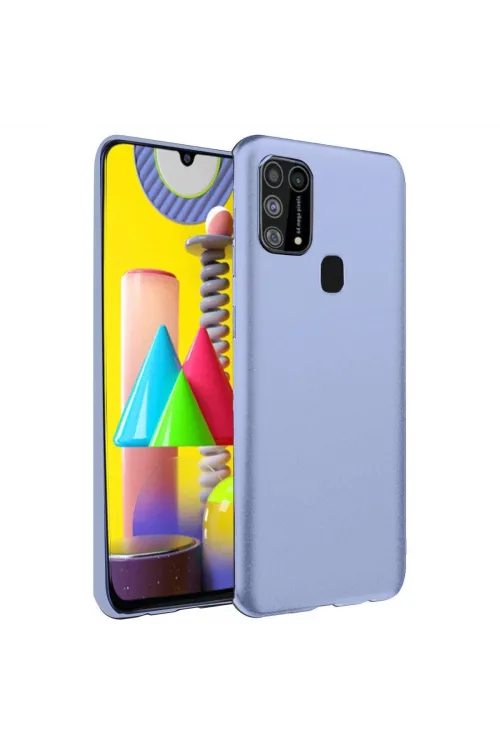 Samsung Galaxy M31 Kılıf Nano İçi Kadife Silikon - Lila